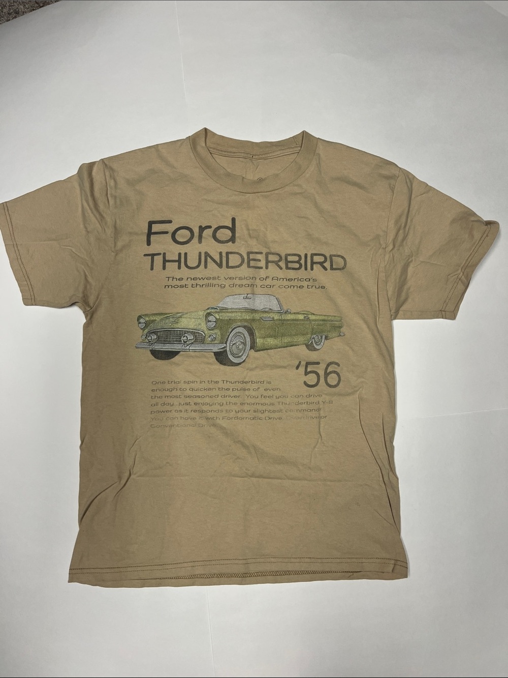 Ford Thunderbird '56 Graphic Tee - Tan
